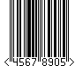 Barcode EAN-8, encode digits 4567890, checksum 5