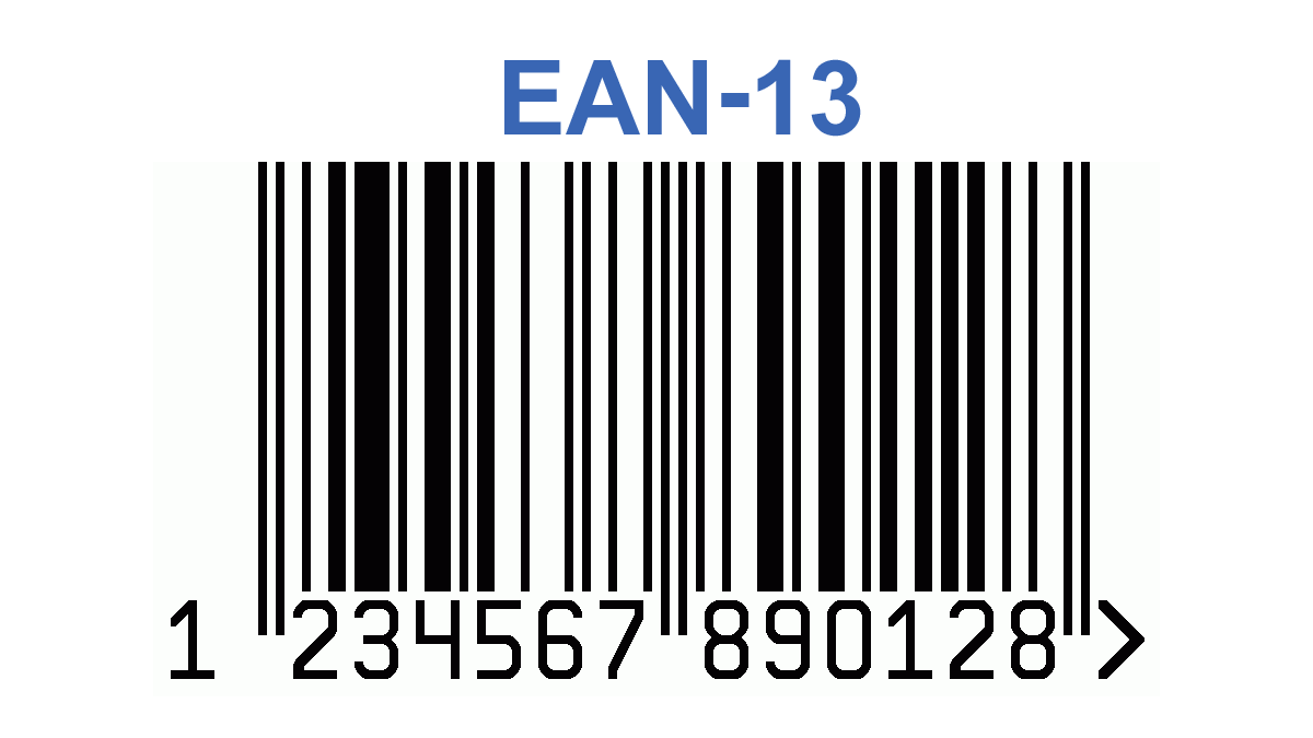 EAN-13 free barcode with bar width reduction (vector AI,