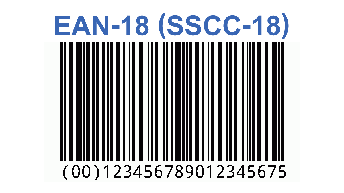 EAN-18 (SSCC-18) free barcode generator with bar width reduction (vector PDF, AI, EPS)