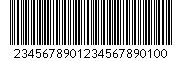 Barcode Interleaved 2 of 5, encode digits 2345678901234567890110