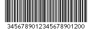 Barcode Interleaved 2 of 5, encode digits 3456789012345678901220