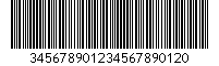 Barcode Matrix 2 of 5, encode digits 345678901234567890120