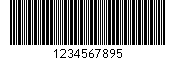 Barcode Standard 2 of 5, encode digits 123456789, checksum 5