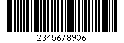 Barcode Standard 2 of 5, encode digits 234567890, checksum 6