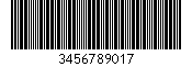 Barcode Standard 2 of 5, encode digits 345678901, checksum 7