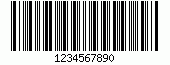Barcode Codabar, encode characters 1234567890