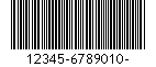 Barcode Code-11, encode characters 12345-6789010-