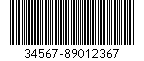 Barcode Code-11, encode characters 34567-89012367