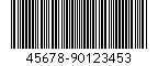 Barcode Code-11, encode characters 45678-90123453