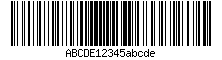 Barcode Code-128, encode text ABCDE12345abcde