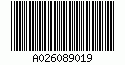 Barcode Code-32, encode digits 02608901, checksum 9