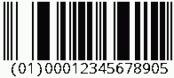 Barcode Databar (RSS-14), encode digits (01)00012345678905