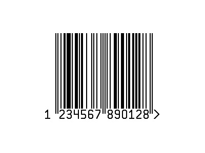 EAN-13 free barcode with bar width reduction (vector AI,