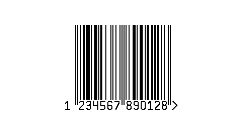 EAN-13 free barcode with bar width reduction (vector AI,