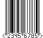 Barcode EAN-8, encode digits 2345678, checksum 5