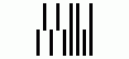 Barcode Pharmacode Two Track, encode number 12345