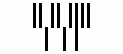 Barcode Pharmacode Two Track, encode number 56789